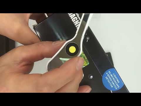 3X 10X Magnifier 55X Microscope Loupe With LED & UV Light - YouTube Video