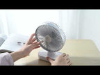 D77 4W Micro USB & USB-C / Type-C Rechargeable Portable Four-speed Adjustable Automatic Head Shaking Desktop Fan(Pink) - YouTube Video