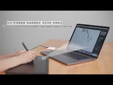 VEIKK A30 10x6 inch 5080 LPI Smart Touch Electronic Graphic Tablet, with Type-c Interface - YouTube Video