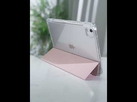 For iPad Air 13 2026 / 2025 / 2024 / Pro 12.9 GEBEI Deformation Leather Tablet Case(Purple) - YouTube Video
