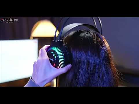 Yesido EK06 RGB Wired E-sports Gaming Headset(Black) - YouTube Video