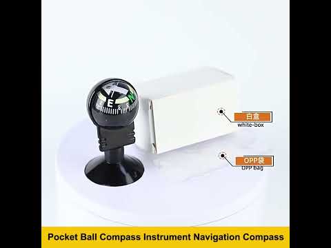 Pocket Ball Compass Instrument Navigation Compass Outdoor Hiking Car Black Compass - YouTube Video