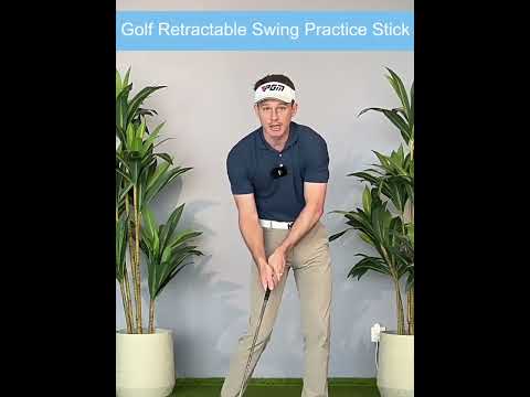 PGM HGB022 Golf Retractable Swing Practice Stick Indoor Golf Sound Assistant Practitioner(Black) - YouTube Video