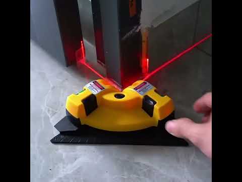 Right Angle 90 Degree Laser Level Cross Line Tiling Leveling Laser Beam Measurement Tool - YouTube Video