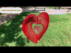 Outdoor Wind Chime Heart Shape Bird Repeller Garden Decoration Bird Catcher(Red) - YouTube Video