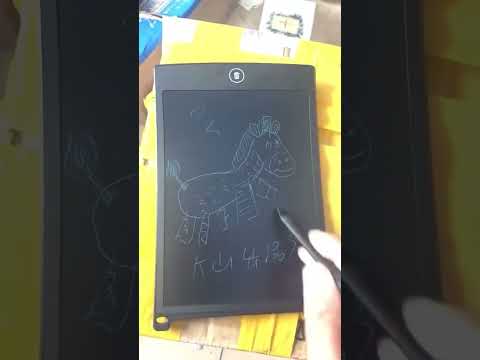 Howshow 8.5 inch LCD Pressure Sensing E-Note Paperless Writing Tablet / Writing Board (Blue) - YouTube Video