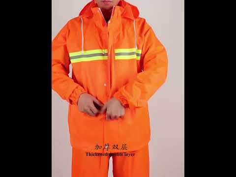 Adult Split Reflective Raincoats Rain Pants Cleaners Waterproof Clothes Labor Insurance Safety Sanitation Suits, Size: L - YouTube Video