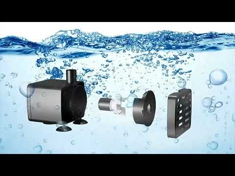 Solar Fountain Pump with LED Light - YouTube Video