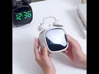 Loud Metal Powerful Ringing Clock LED Multifunction Clock, Color: Black Shell White Light - YouTube Video