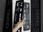 European Standard Single-strip Plastic License Plate Frame, Specification: Carbon Pattern - YouTube Video
