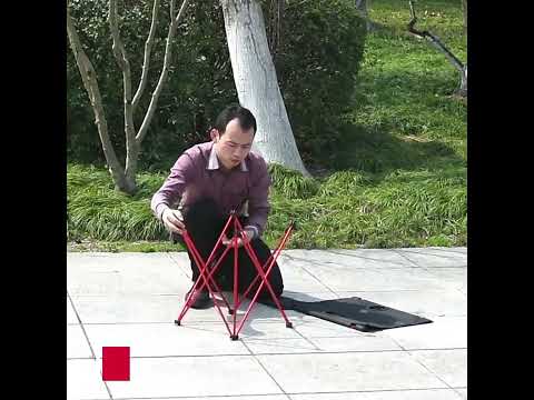 8249 Outdoor Ultra Light Aluminum Folding Table Small Portable Picnic Table(Orange) - YouTube Video