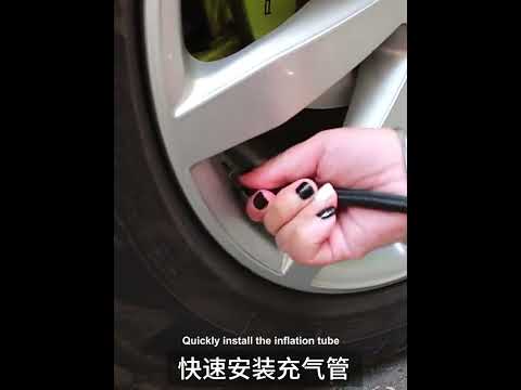 Car Portable Digital Display Electric Air Pump, Specification: 2712 Wired Version - YouTube Video