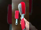 Car Wash Brush Soft Hub Multi-Function Dust Removal Tool, Color: Red White Air Outlet Brush - YouTube Video
