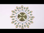 Creative Peacock Wall Clock Personality Mute Living Room Decoration Clock, Size:60 cm(Gold) - YouTube Video
