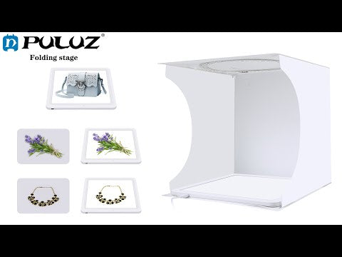 PULUZ 30cm Folding Ring Light Board Photo Lighting Studio Shooting Tent Box Kit Box with Shadowless Light Panel - YouTube Video