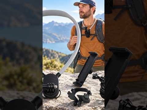 For Insta360 Luna Ultra Quick Release Neck Mount and Wrist Strap Kit Hands-Free Cycling POV Harness Bracket Set(Black) - YouTube Video