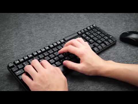 Rapoo X1800S 2.4GHz Wireless Keyboard and Mouse Set(Black) - YouTube Video