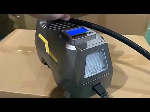 Multifunctional Vehicle-Mounted High-Power Digital Display LED Lighting Air Pump, Spec: Car 12V - YouTube Video