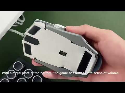 Dark Alien V710 7 Keys Metal Office Wired Glowing Mouse, Cable Length: 1.78m(Black) - YouTube Video
