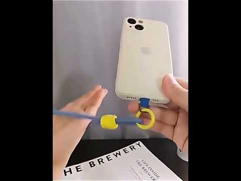 Multi-functional Adjustable Polyester Braided Phone Strap(Green Pink Purple + Rose Red Clip) - YouTube Video