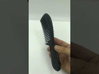 Black Flower Horn Carved Round Handle Comb, Color Random Delivery - YouTube Video