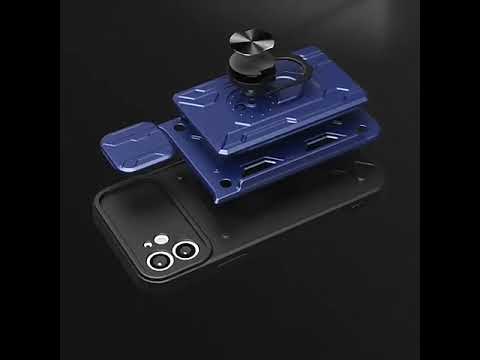 For Redmi A3 Sliding Camshield TPU+PC Phone Case with Card Slot(Blue) - YouTube Video