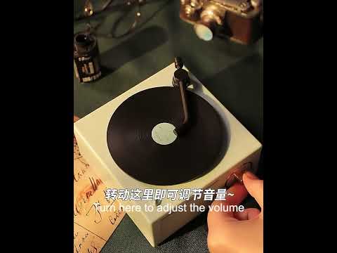 X10 Atomic Bluetooth Speakers Retro Vinyl Player Desktop Wireless Creative Multifunction Mini Stereo Speakers(Nordic Pink) - YouTube Video