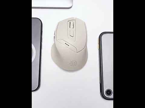 Inphic DR6 2.4G Wireless + Bluetooth 5.0/4.0 Tri-mode Charging Mute Office Gaming Computer Mouse(White Apricot) - YouTube Video