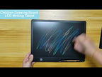 16 inch Rechargeable Children Drawing Board LCD Writing Tablet, Style:Pink / Green Writing - YouTube Video