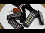 DC12V-24V / 18W 4 in 1 Front Grille Emergency Strobe Flash Warning Light Pickup 12LEDs Side Light Wireless Control 16 Modes (Yellow Light) - YouTube Video