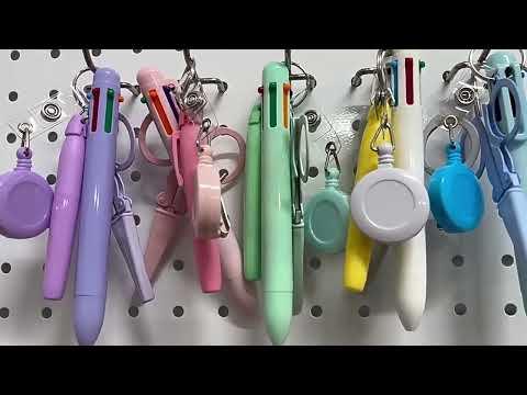 Macaron-style Nurse Pen Set with Retractable Badge Reel(White) - YouTube Video