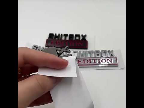 5pcs Car Body Rear Modification Badge Plate Label(Silver Black) - YouTube Video