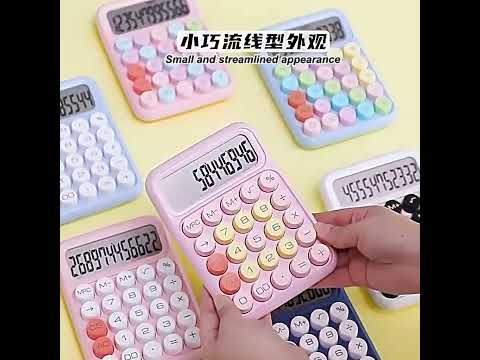 12-Bit Dopamine Flex Keyboard Calculator Candy Color Office Student Calculator(Sky Blue) - YouTube Video