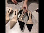 Fashion Pointed Head Thick Bottom Sandals Slippers, Siz:34(Black) - YouTube Video