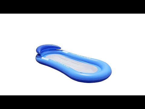 Adult Floating RowLounge Chair Water Toy Inflatable Bed with Armrest Hammock Back, Size: 160 x 90cm(Noble Red) - YouTube Video