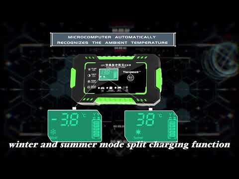 Motorcycle / Car Battery Smart Charger with LCD Screen, Plug Type:UK Plug - YouTube Video
