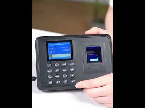 F01 Fingerprint Time Attendance Machine with 2.4 inch TFT Screen, EU Plug - YouTube Video