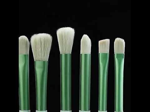 13-in-1 Soft Fluffy Make Up Brush Set Foundation Blush Powder Eyeshadow Brush(Green) - YouTube Video