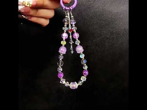 Tassels Chain Phone Anti-lost Short Lanyard(Pink) - YouTube Video
