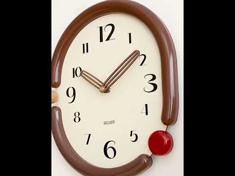 wozoom Retro Oval Wall Clock Silent Decorative Quartz Clock, Spec: Minimalist Black - YouTube Video