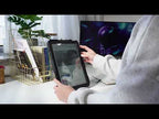 For iPad 2025 / 2022 Rugged Silicone Hard PC Tablet Case with Holder(Orange) - YouTube Video