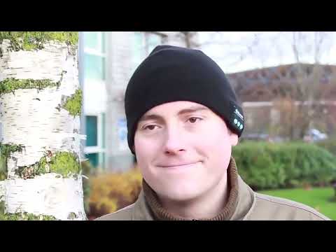 Bluetooth 5.0 Wireless Call Music Warm Knitted Hat (Black) - YouTube Video