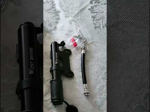 West Biking Bicycle High Pressure Pump Mini Portable Basketball Inflator With Hose(Black) - YouTube Video