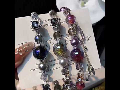 Feather Tassel Beaded Phone Charm Wrist Strap with Tether Pad for Women Girls(Blue) - YouTube Video