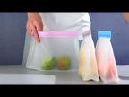 2 Sets PEVA Food Bags Reuse Three-dimensional Thickened Storage Sealed Fresh-keeping Bags, Random Color Delivery - YouTube Video