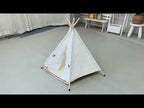 Removable and Washable Canvas Fabric Pet Nest Pet Tent, Size:40x40x50 cm, Style:Spiked Lace (without Pad) - YouTube Video