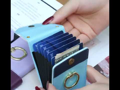 BFK04 Organ Card Bag Mobile Phone Back Sticker(Dark Purple) - YouTube Video