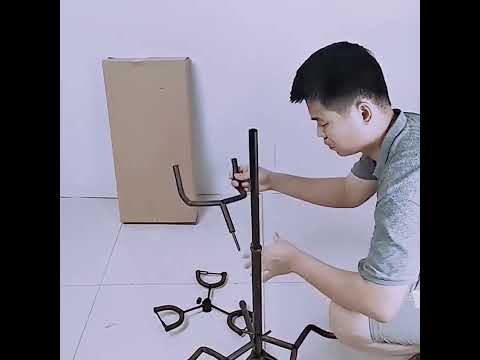 Tripod Three-head Height Adjustment Guitar Stand - YouTube Video