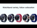 E300 1.32 Inch Screen Leather Watch Strap Smart Health Watch Supports Body Temperature Monitoring, ECG monitoring blood pressure(Black) - YouTube Video