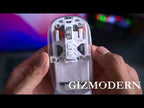 HXSJ T900 Transparent Magnet Three-mode Wireless Gaming Mouse(Orange) - YouTube Video
